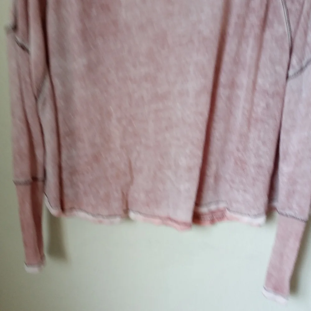 Free People XS Macchiato Linen Tee
